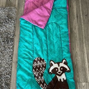 A very cute sleeping bag smoke free home